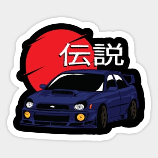 I Love WRxSubie_Dark Blue Subie Sticker